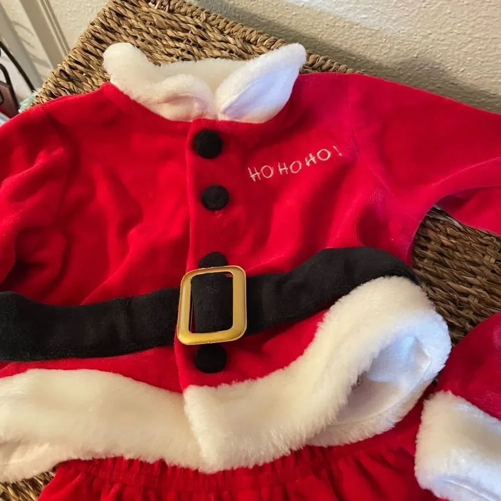 New Born Baby Works Santa Outfit Ho Ho Ho 0-3 Months